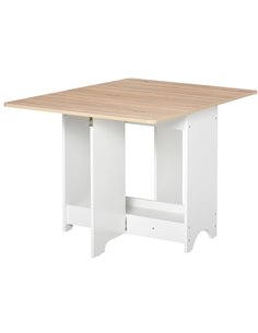 HOMCOM Foldable Dining Table Drop-Leaf Folding Desk Side Console with Storage Shelf for Kitchen,Dining Room 835-339