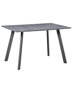 HOMCOM Dining Table with Metal Legs and Spacious Tabletop for Kitchen, Dining Room, Living Room, Dark Grey 835-418V01