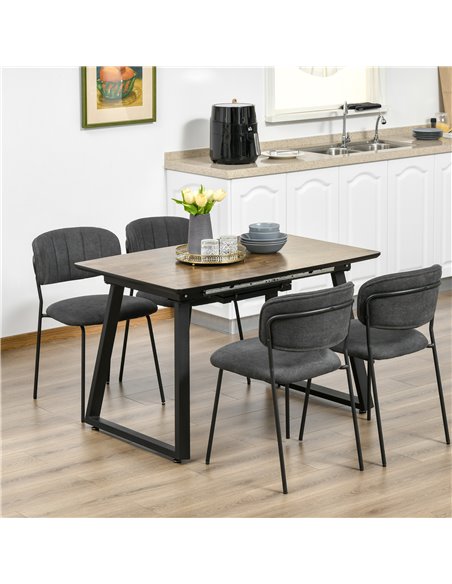 HOMCOM Extendable Dining Table Rectangular Wood Effect Tabletop, 835-525 - pic 35023 | FastDaddyshop
