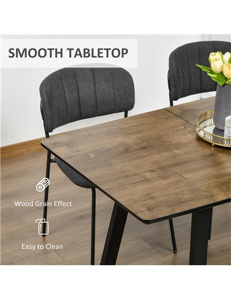 HOMCOM Extendable Dining Table Rectangular Wood Effect Tabletop, 835-525 - pic 35025 | FastDaddyshop