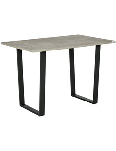 HOMCOM Modern Rectangular Dining Table, Kitchen Table, Light Grey 835-559V01