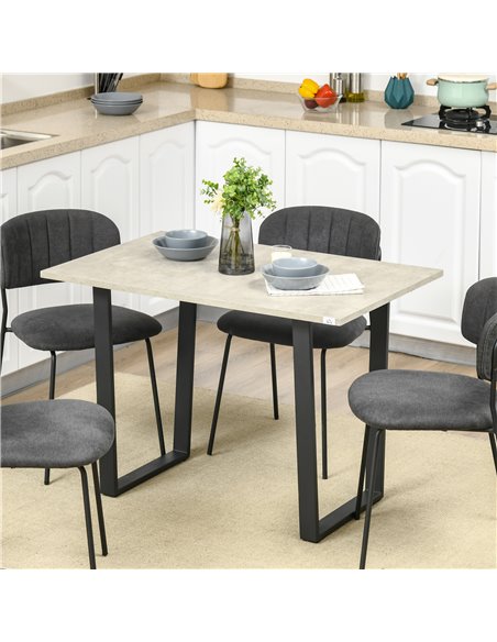 HOMCOM Modern Rectangular Dining Table, Kitchen Table, Light Grey 835-559V01 - pic 35032 | FastDaddyshop