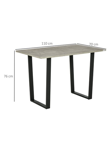 HOMCOM Modern Rectangular Dining Table, Kitchen Table, Light Grey 835-559V01 - pic 35033 | FastDaddyshop
