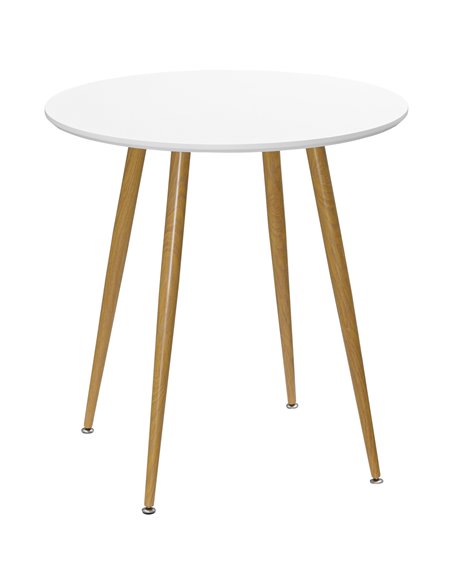 HOMCOM Modern Dining Table for 2 People, Round Kitchen Table, White 835-527 - pic 35040 | FastDaddyshop