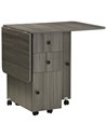 HOMCOM Folding Dining Table for 4-6, Rolling Drop Leaf Table, Grey 835-679GY