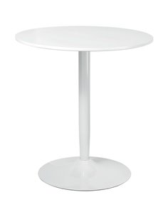 HOMCOM Round Dining Table, Modern Dining Room Table, White 835-951V80WT