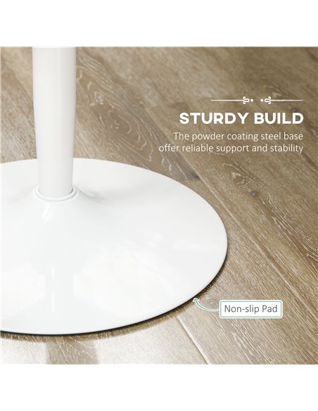 HOMCOM Round Dining Table, Modern Dining Room Table, White 835-951V80WT - pic 35089 | FastDaddyshop