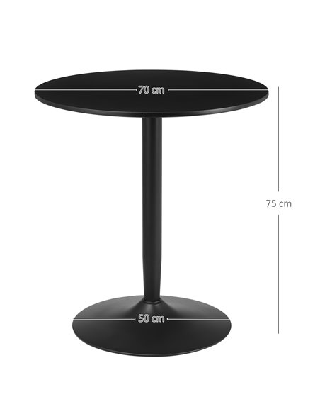 HOMCOM Round Dining Table, Modern Dining Room Table, Black 835-951V80BK - pic 35096 | FastDaddyshop