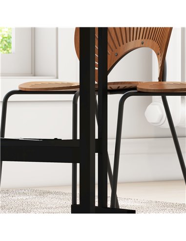 HOMCOM Drop Leaf Table, Folding Dining Table with Metal Frame, Rolling Kitchen Dining Table for Small Spaces, 120cm, Grey 83A-04