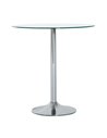HOMCOM Modern Round Dining Table with Tempered Glass Top, 835-040V01SR