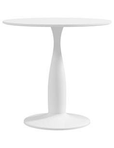 HOMCOM Round Dining Table, Modern Dining Room Table, White 83A-071V82WT