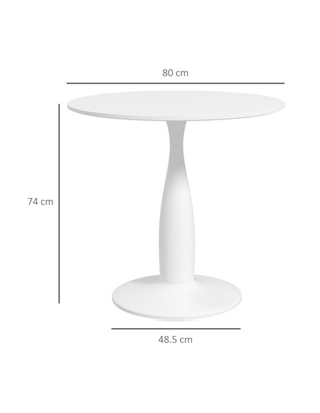 HOMCOM Round Dining Table, Modern Dining Room Table, White 83A-071V82WT - pic 35141 | FastDaddyshop