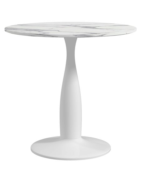 HOMCOM Round Dining Table, Modern Dining Room Table, White and Grey 83A-071V80WT - pic 35148 | FastDaddyshop