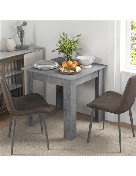 HOMCOM Square Dining Table, Modern Dining Room Table with Faux Cement Effect, Space Saving Small Dining Table 83A-076V00GY - pic 35158 | FastDaddyshop