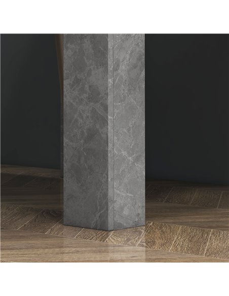 HOMCOM Square Dining Table, Modern Dining Room Table with Faux Cement Effect, Space Saving Small Dining Table 83A-076V00GY - pic 35163 | FastDaddyshop