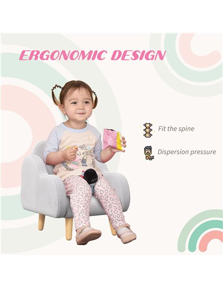 ZONEKIZ Cloud Shape Toddler Armchair, Ergonomically Designed Kids Chair, Comfy Children Playroom Mini Sofa for Relaxing, for Age - pic 35171 | FastDaddyshop