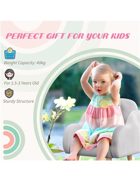 ZONEKIZ Cloud Shape Toddler Armchair, Ergonomically Designed Kids Chair, Comfy Children Playroom Mini Sofa for Relaxing, for Age - pic 35172 | FastDaddyshop