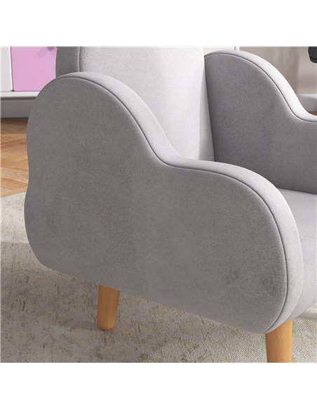 ZONEKIZ Cloud Shape Toddler Armchair, Ergonomically Designed Kids Chair, Comfy Children Playroom Mini Sofa for Relaxing, for Age - pic 35173 | FastDaddyshop