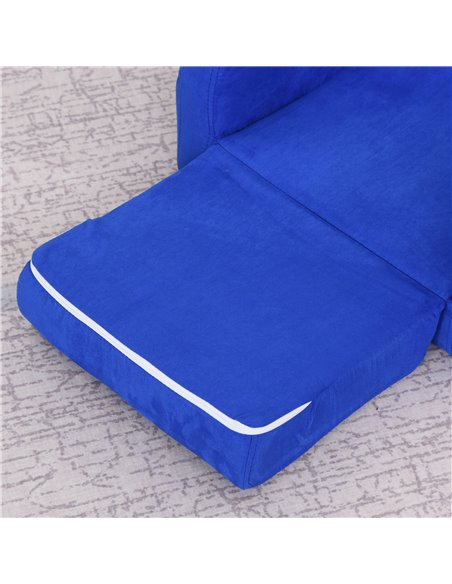 HOMCOM 2 In 1 Kids Children Sofa Chair Bed Folding Couch Soft Flannel Foam Toddler Furniture for 3-4 years old Playroom Bedroom  - pic 35181 | FastDaddyshop