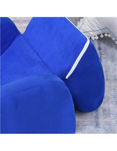 HOMCOM 2 In 1 Kids Children Sofa Chair Bed Folding Couch Soft Flannel Foam Toddler Furniture for 3-4 years old Playroom Bedroom 