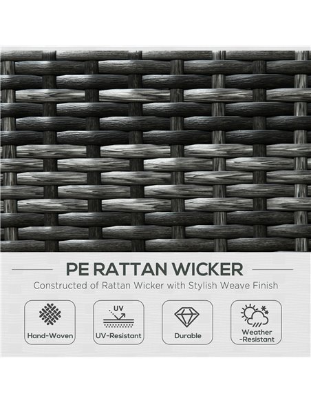 Outsunny 8 Pieces PE Rattan Corner Sofa Set, Grey 860-096V00GG - pic 35250 | FastDaddyshop
