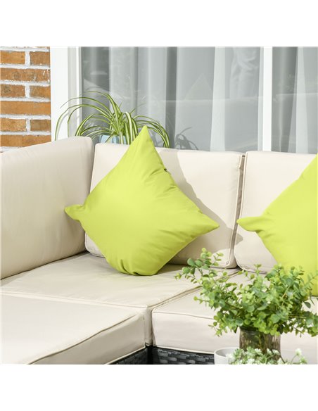 Outsunny 8 Pieces PE Rattan Corner Sofa Set, Outdoor Garden Furniture Set, Patio Wicker Sofa Seater w/ Cushion, Washable Cushion - pic 35263 | FastDaddyshop