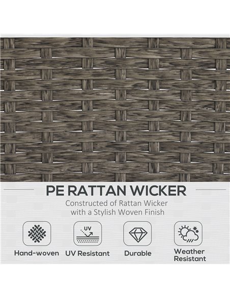 Outsunny 5 Pieces PE Rattan Garden Furniture Set, Grey & Blue 860-066V70GY - pic 35304 | FastDaddyshop