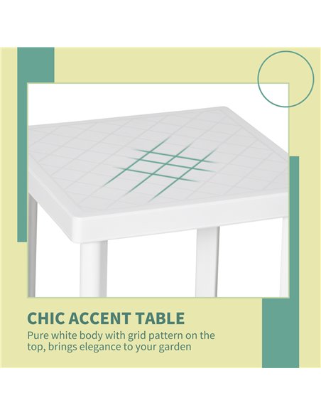 Outsunny 3pcs Garden Furniture Set Outdoor Furniture Set Dining Table, 2 Lounge Chairs and 1 Garden Side Table White 84B-P066 - pic 35331 | FastDaddyshop