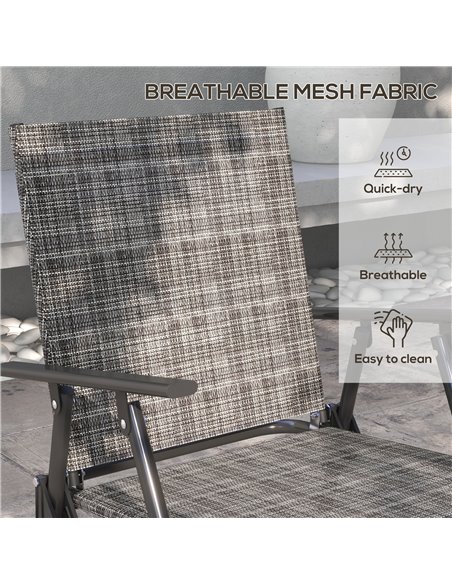 Outsunny 4 Pcs Patio Furniture Set, Dark Grey & Mixed Grey 84G-273V00GY - pic 35394 | FastDaddyshop