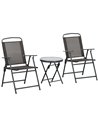 Outsunny 3 Pcs Garden Table and Chairs Bistro Set, Brown 84G-282V00BN