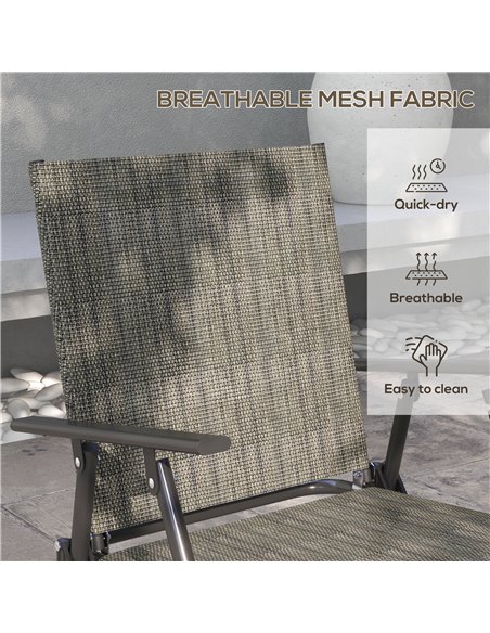 Outsunny 4 Pcs Patio Furniture Set, Dark Grey & Mixed Brown 84G-273V00BN - pic 35421 | FastDaddyshop