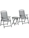 Outsunny 3 Pcs Garden Table and Chairs Bistro Set, Light Grey 84G-282V00LG