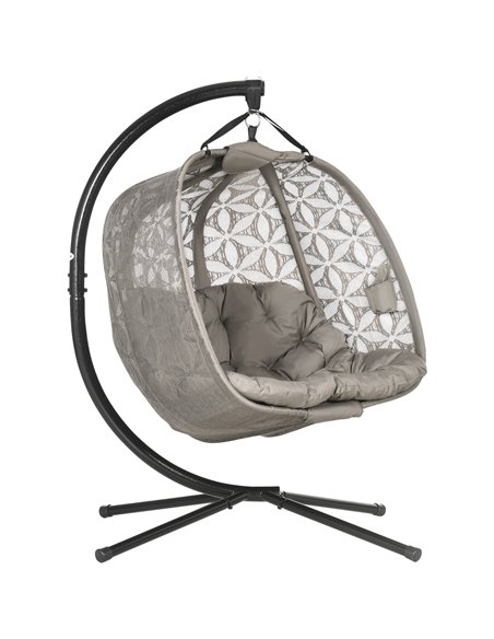 Outsunny Outdoor Double Hanging Chair, Swing Chair, Sand Brown 84A-266V70SD - pic 35589 | FastDaddyshop