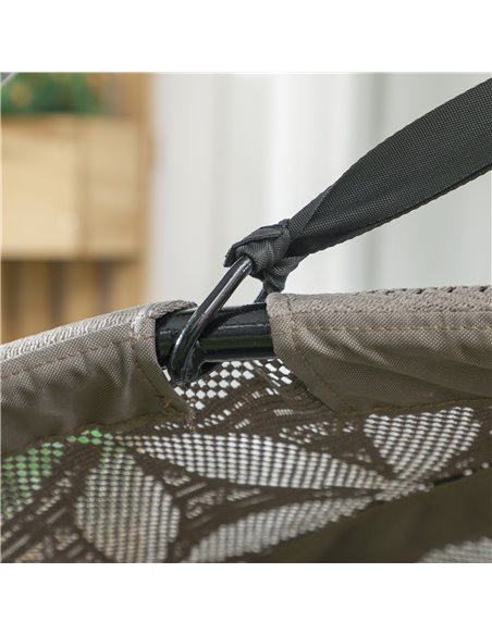 Outsunny Outdoor Double Hanging Chair, Swing Chair with Metal Stand, Thick Padded Cushion, Foldable Basket Cup Holders for Indoo - pic 35596 | FastDaddyshop