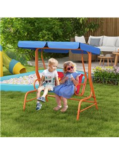 Outsunny Two Seater Kids Garden Swing Chair, Cowboy Themed, Red & Blue & Orange 3E1-003V00MX 2