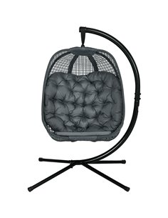 Outsunny Outdoor Swing Chair with Thick Padded Cushion, Dark Grey 84A-299V70CG