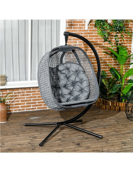 Outsunny Outdoor Swing Chair with Thick Padded Cushion, Dark Grey 84A-299V70CG - pic 35653 | FastDaddyshop