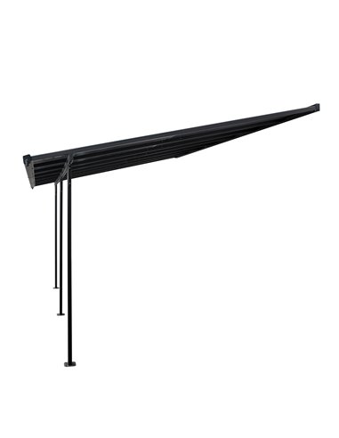 Outsunny Outdoor Patio Wall-mounted 4.35 x 3(m) Gazebo Pergola, Aluminum Post, PC Roof 84C-182
