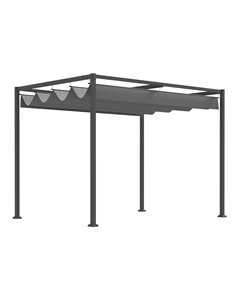 Outsunny 3 x 2 m Outdoor Pergola Gazebo, Grey 84C-175