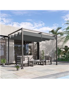 Outsunny 3 x 2 m Outdoor Pergola Gazebo, Grey 84C-175 2