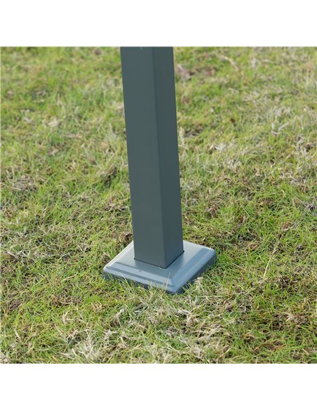 Outsunny 3 x 2 m Outdoor Pergola Gazebo Wall Mounted Retractable Canopy Garden Shelter Sun Shade Party with Metal Frame, Grey 84 - pic 35804 | FastDaddyshop