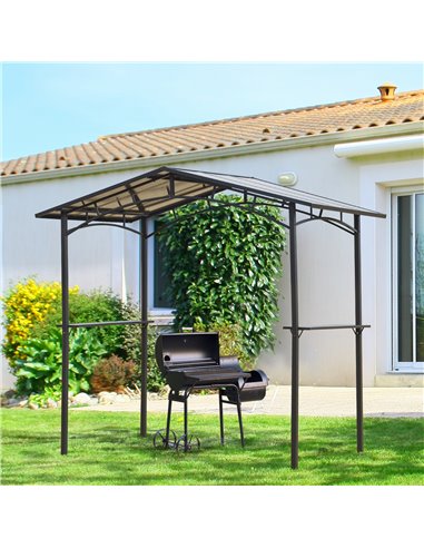 Outsunny 8ft x 5ft Outdoor BBQ Protective Gazebo Tent, Black 84C-220