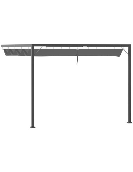 Outsunny 3(m) Outdoor Pergola Retractable Canopy, Grey 84C-180GY - pic 35977 | FastDaddyshop