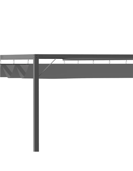 Outsunny 3(m) Outdoor Pergola Retractable Canopy Wall Mounted Gazebo Patio Shelter Sun Shade, Grey 84C-180GY - pic 35982 | FastDaddyshop