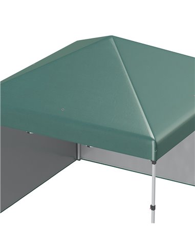 Outsunny 3 x 3 (M) Pop Up Gazebo with 2 Sidewalls, Leg Weight Bags and Carry Bag, Height Adjustable Party Tent Event Shelter for