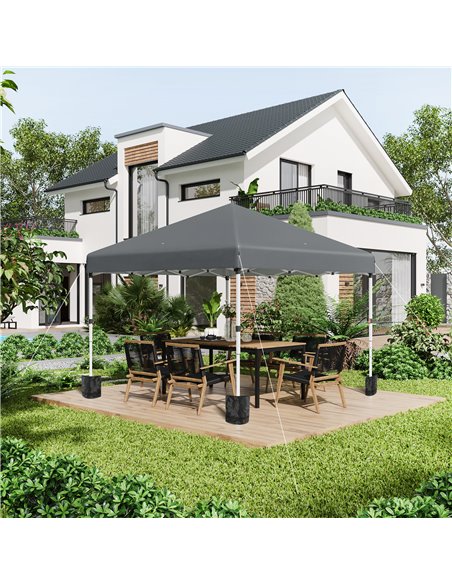 Outsunny 3 x 3 (M) Pop Up Gazebo with 2 Sidewalls, Dark Grey 84C-403V00CG - pic 36022 | FastDaddyshop