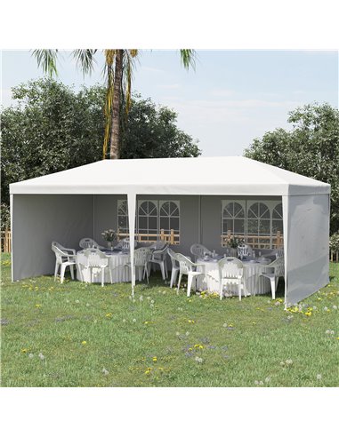 Outsunny 6 x 3 m Party Tent Gazebo Marquee, White 840-062V01WT