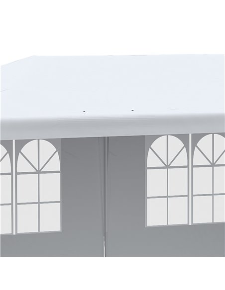 Outsunny 6 x 3 m Party Tent Gazebo Marquee Outdoor Patio Canopy Shelter with Windows and Side Panels White 840-062V01WT - pic 36055 | FastDaddyshop