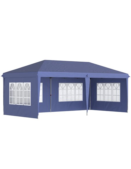 Outsunny 3 x 6m Pop Up Gazebo, Height Adjustable Marquee, Blue 84C-431V00BU - pic 36057 | FastDaddyshop