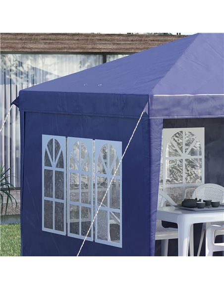 Outsunny 3 x 6m Pop Up Gazebo, Height Adjustable Marquee Party Tent with Sidewalls and Storage Bag, Blue 84C-431V00BU - pic 36064 | FastDaddyshop